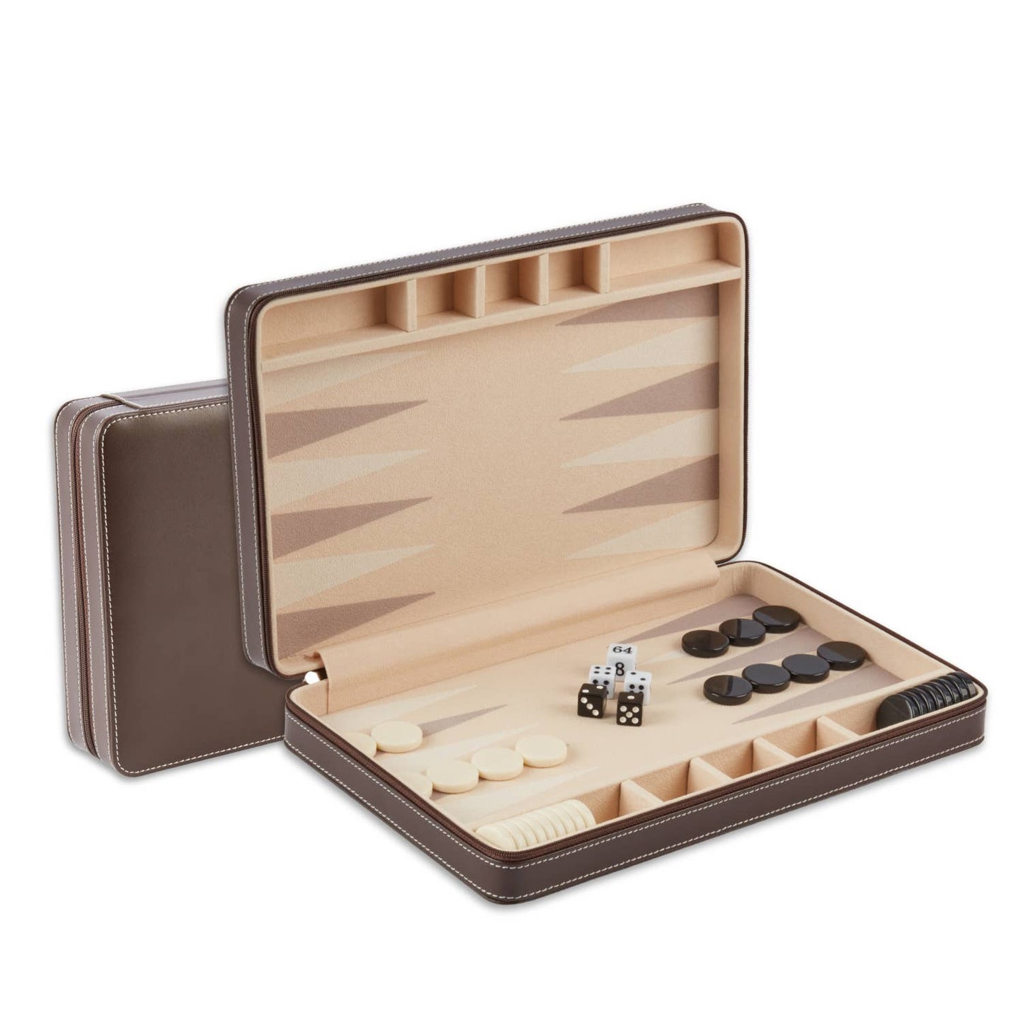 Backgammon Set in Leather Case