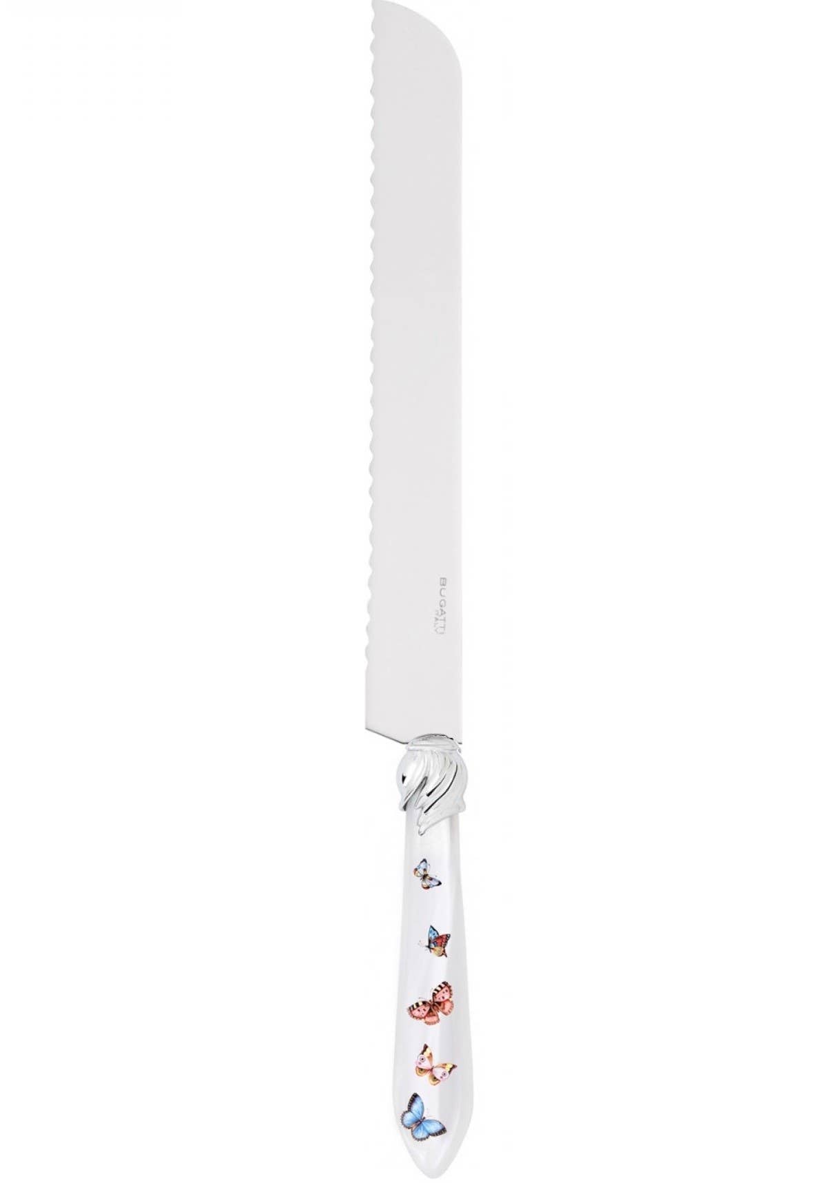 Butterflies Bread Knife White