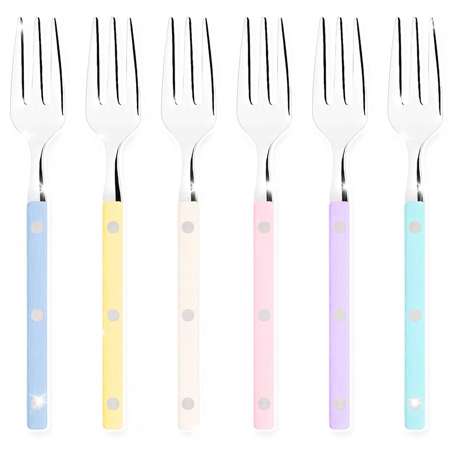 Allegra Cocktail Cake Fork Set fun vibrant pastel colors sold individually