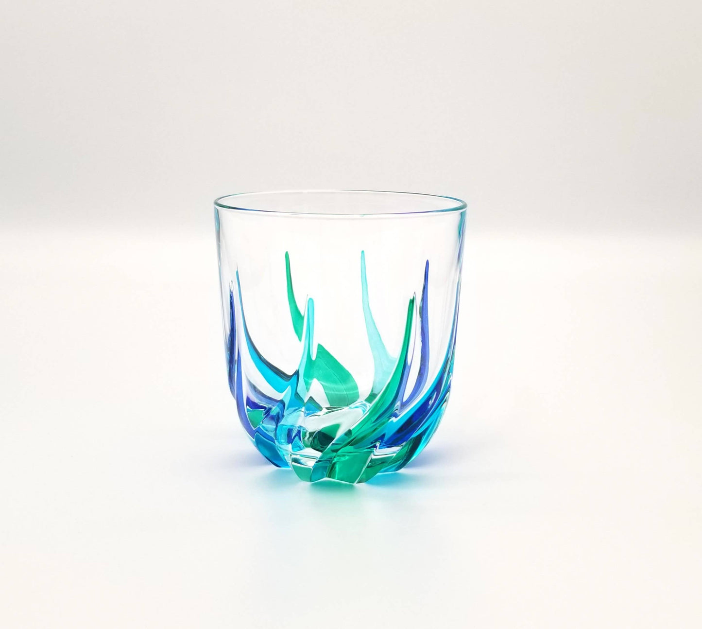 Aqua Rocks Glass from Italy- each