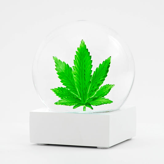 Marijuana Leaf Snow Globe