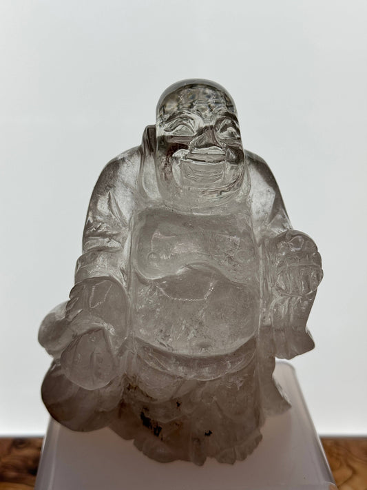 Happy Laughing Buddha Lodolite garden quartz H422