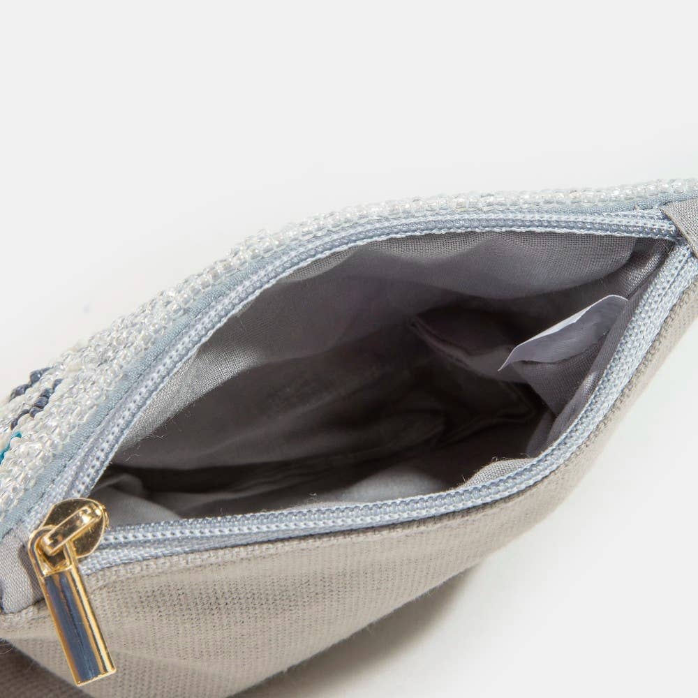 Multi Eye Seed Beaded Coin Purse