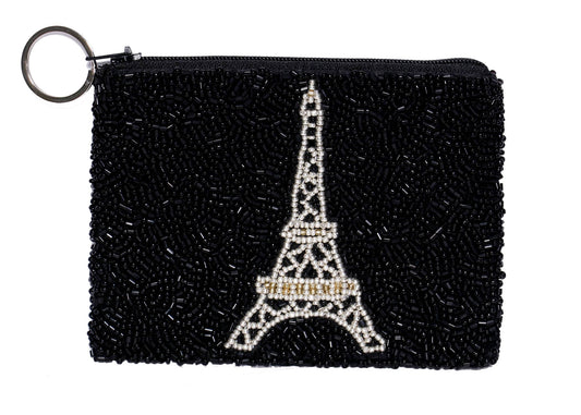 Beaded Coin Purse- Eiffel Tower