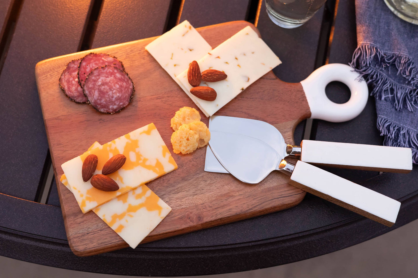 Mini Charcuterie Board and Set of 2 Knives