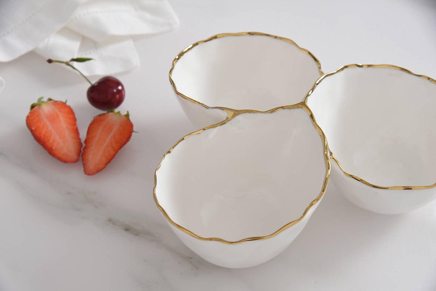 3 Section Server in Porcelain