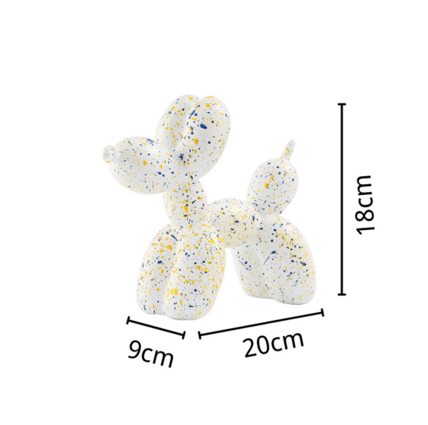 Splash Ink Balloons Dog Sculpture