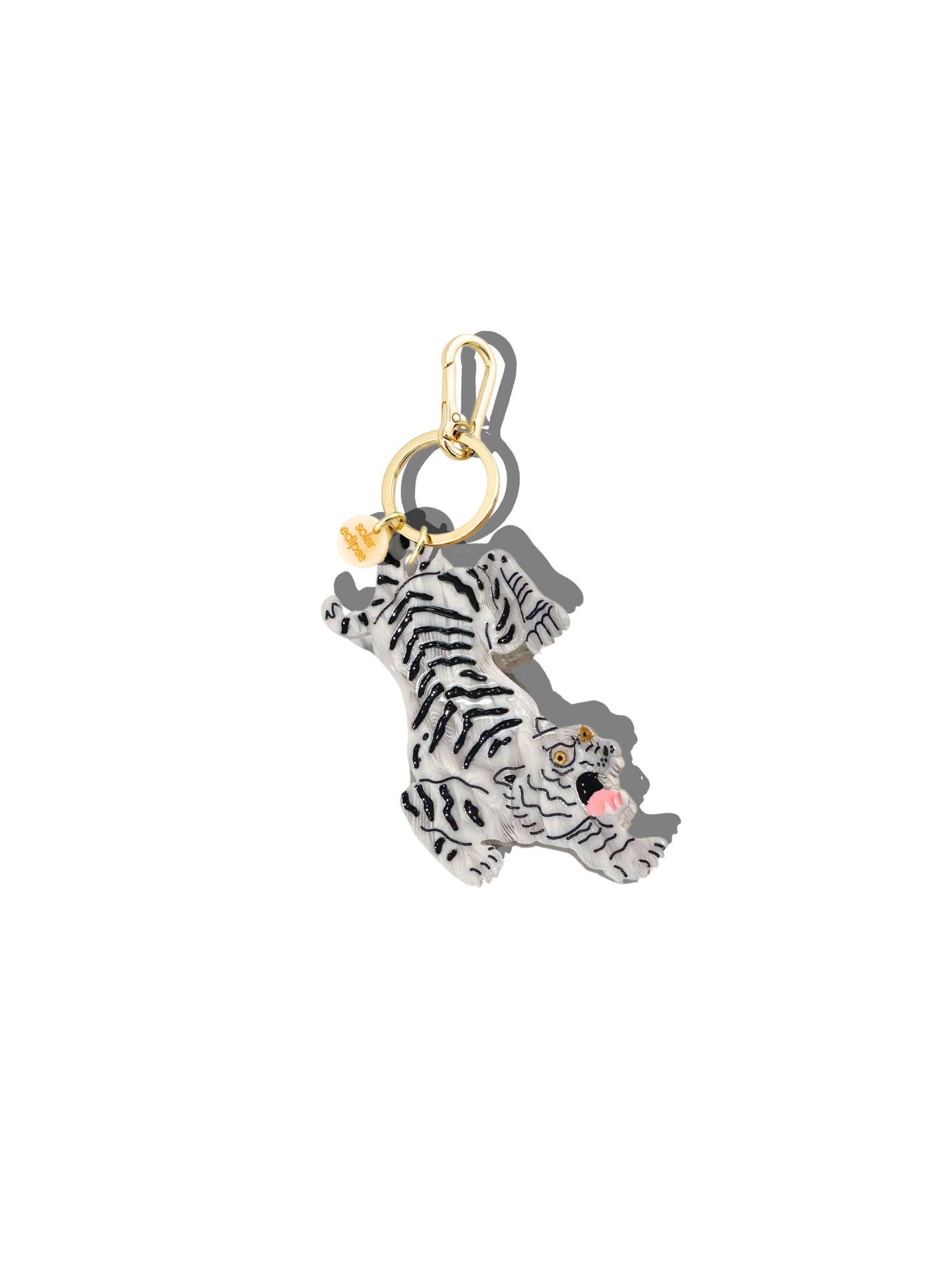 Hand-painted Tiger Bag Charm + Keychain | Eco-friendly