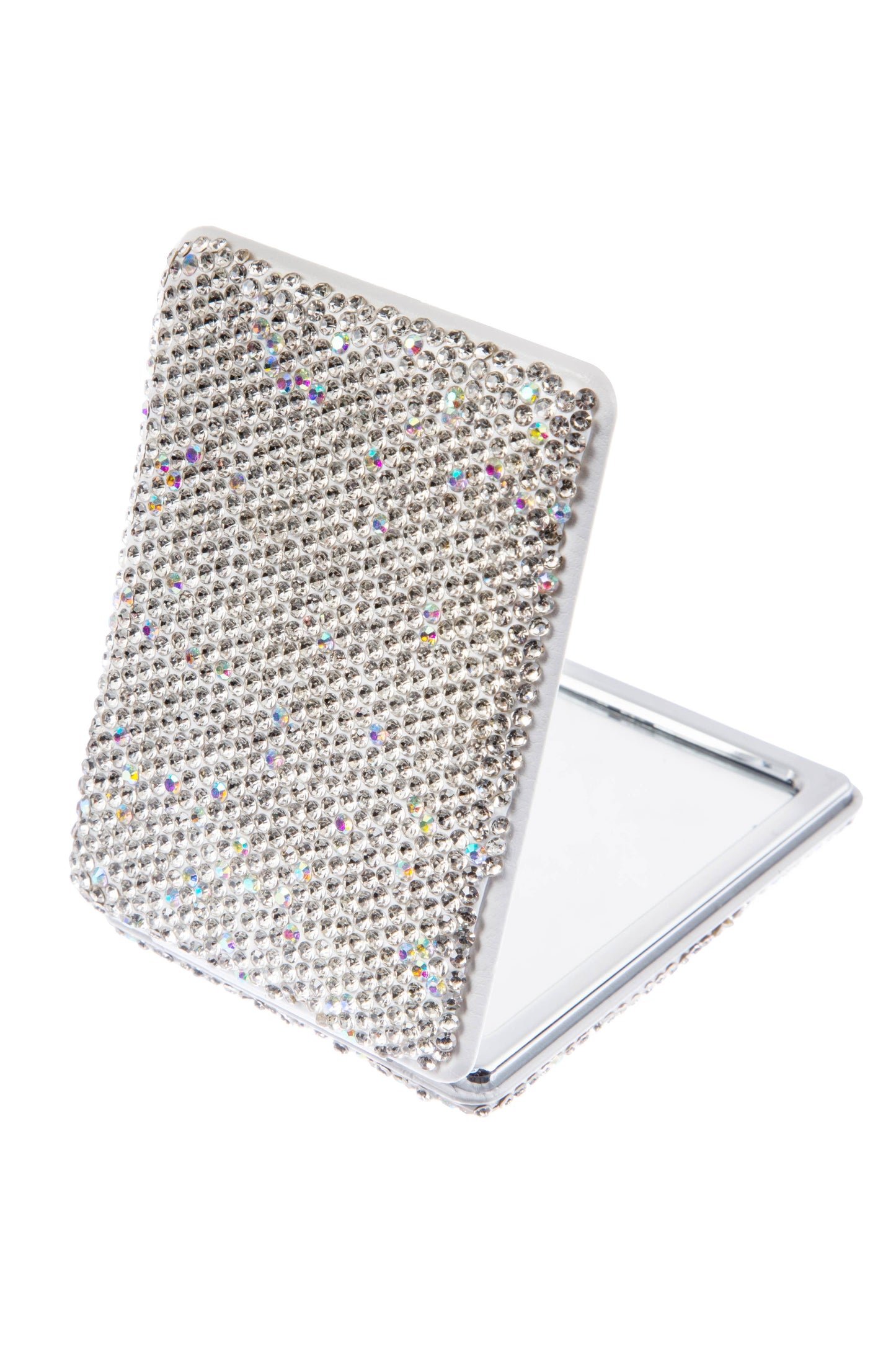 Square Rhinestone Folding Makeup Mirror