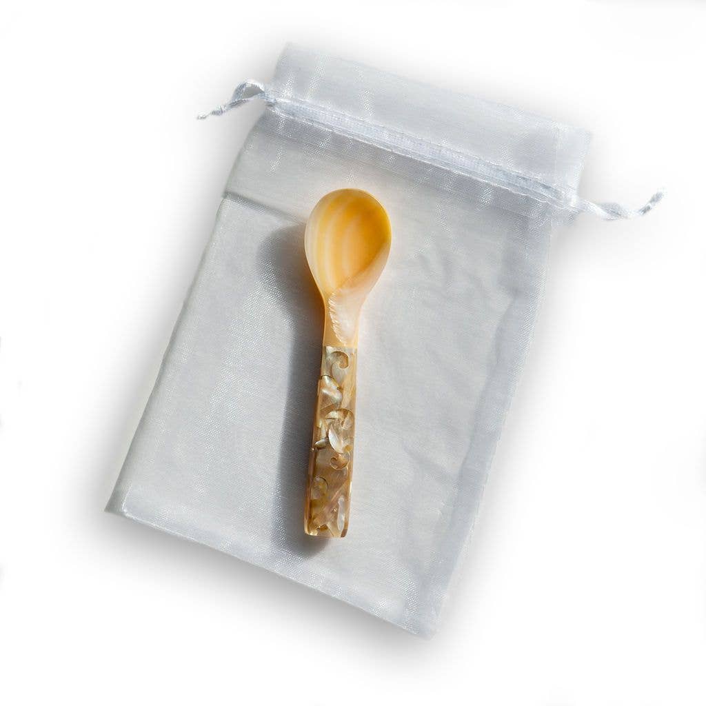 Mother of Pearl Caviar Spoon with Mosaic Handle