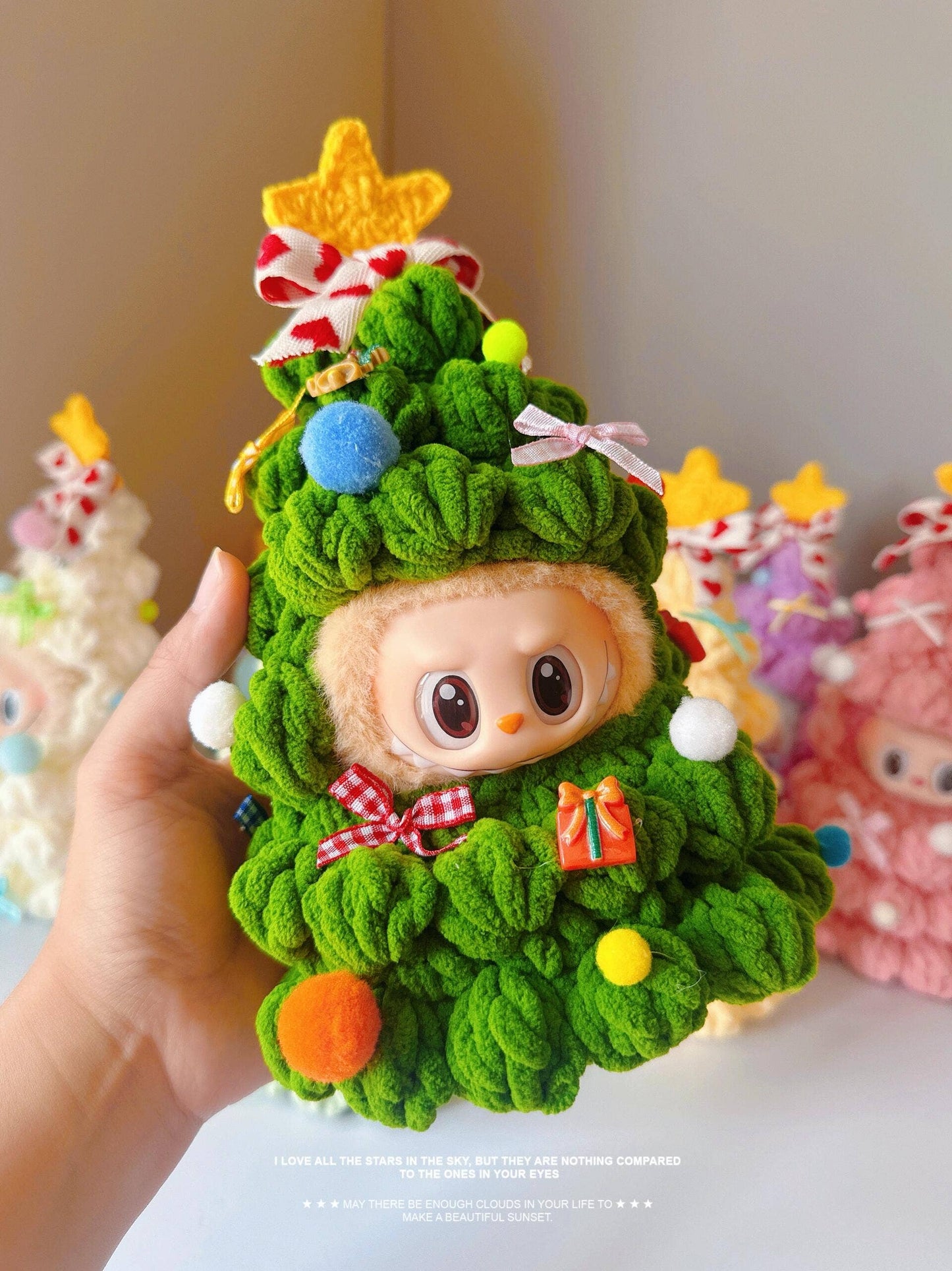 Labubu Christmas Tree Outfit, Holiday Decorations,Ornaments