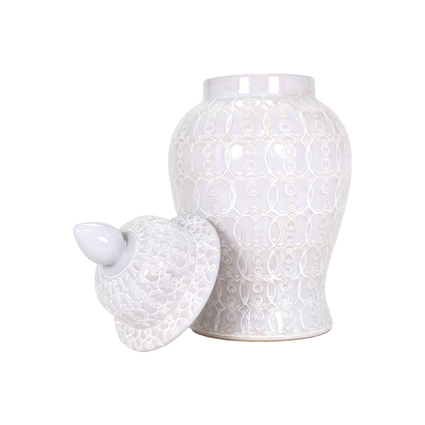 Decorative Ceramic Ginger Jar, 26"h
