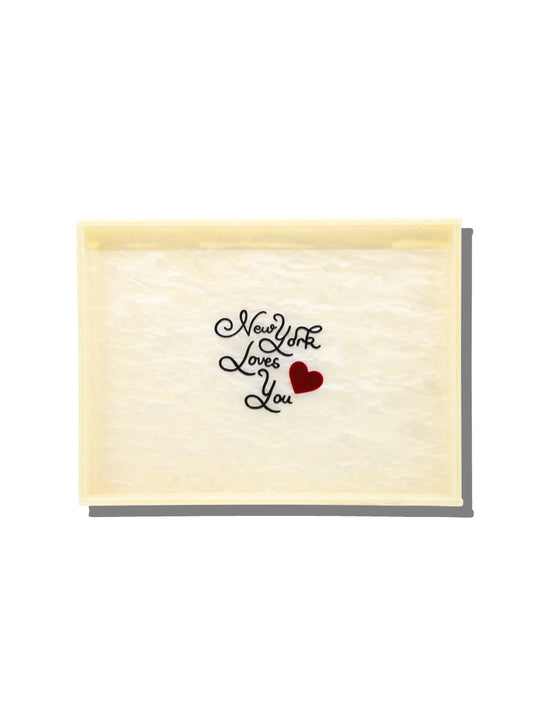 Hand-painted New York Loves You Inlay Heirloom Tray