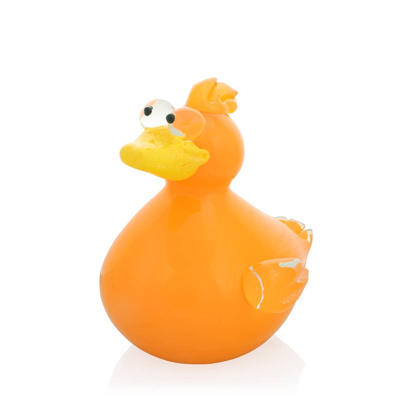 Duck in Glass Sculpture
