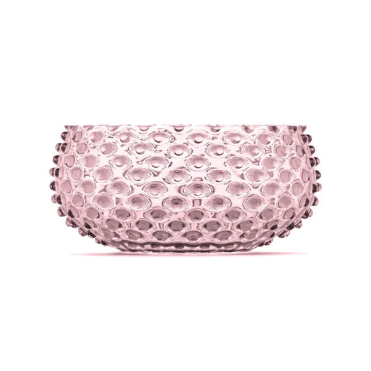 Handblown Bohemia Crystal Bowl -Pink