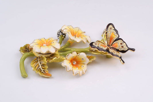 Black & Orange Butterfly on Flowers
