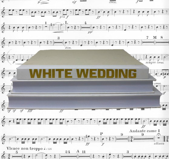 Gold Lettered Song on White / Off-White Cover / 12-14"
