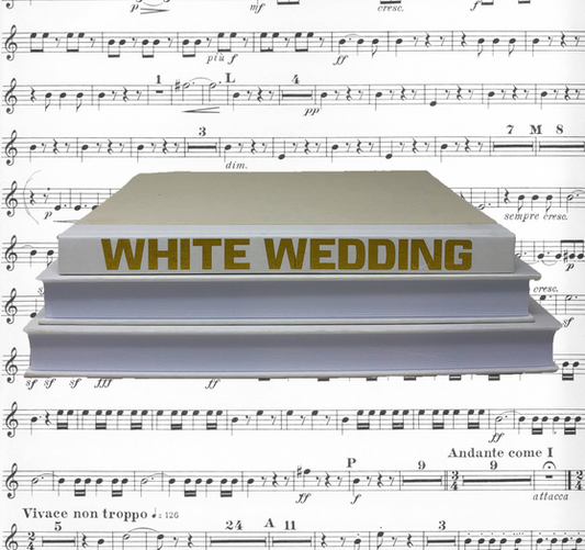 Gold Lettered Song on White / Off-White Cover / 12-14"
