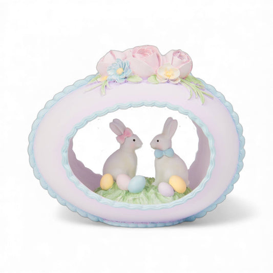 Lavender Sugar Egg w/Bunnies