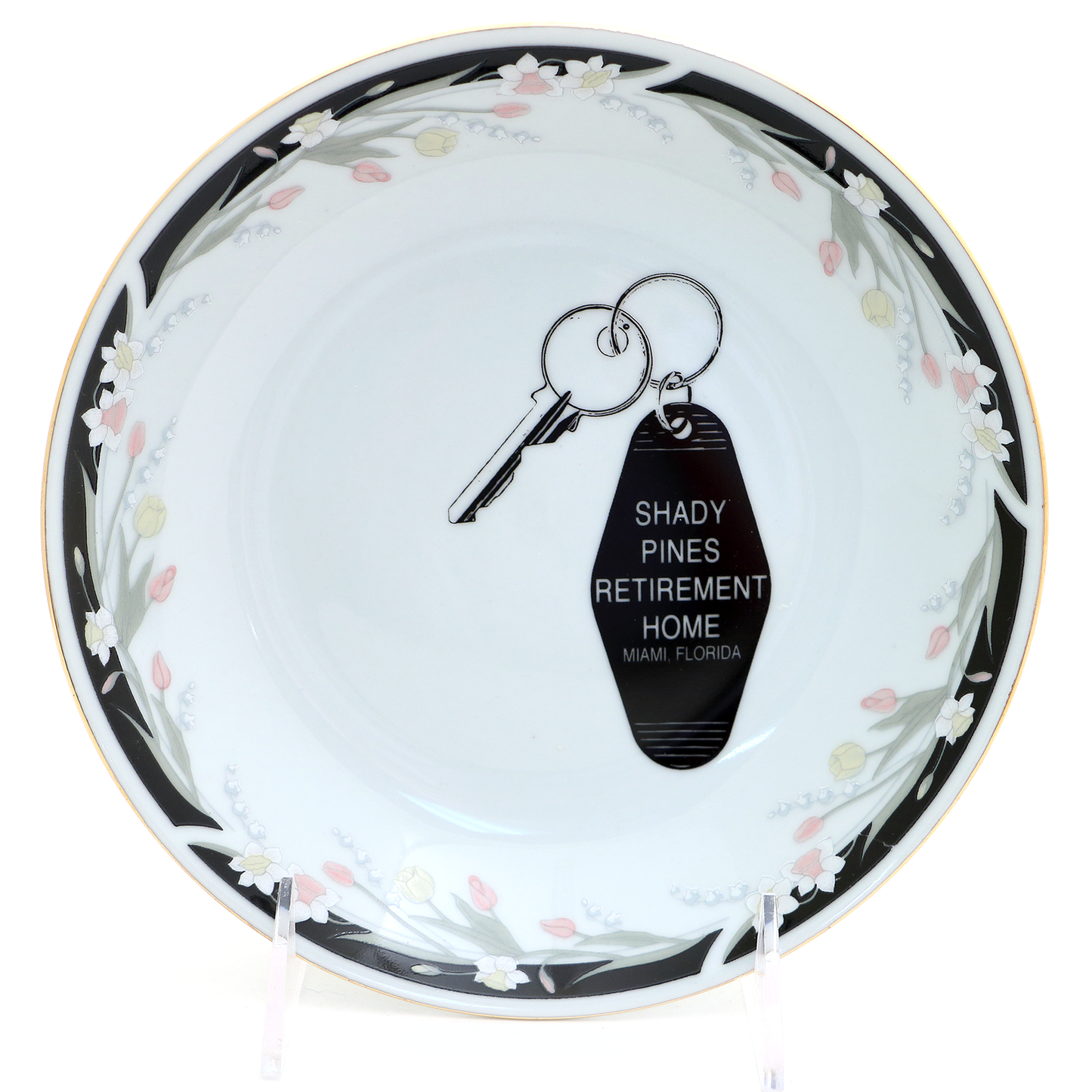 Vintage dish, Shady Pines Retirement Home, key bowl