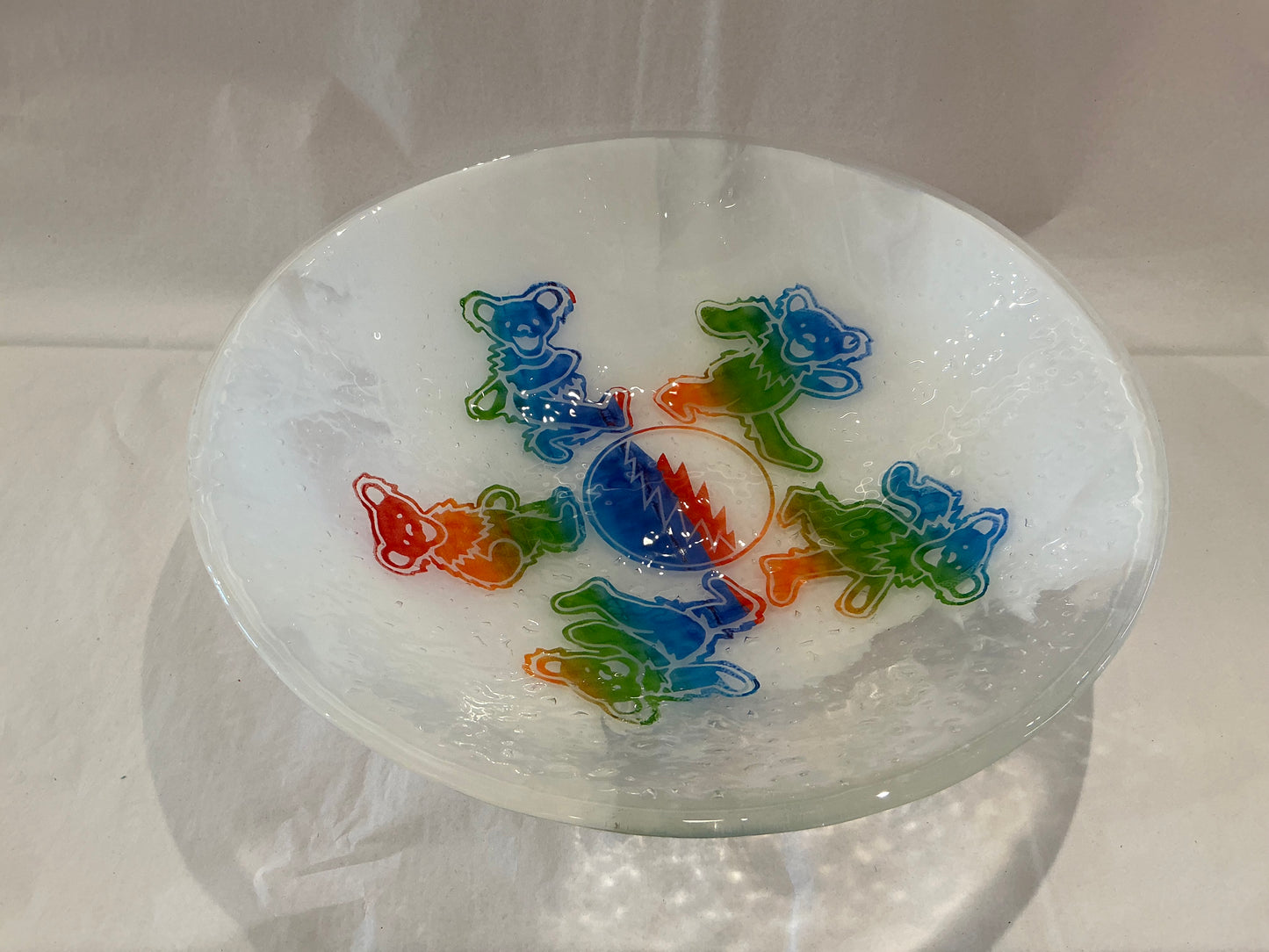 Grateful Dead “Dancing Bears” Glass Bowl
