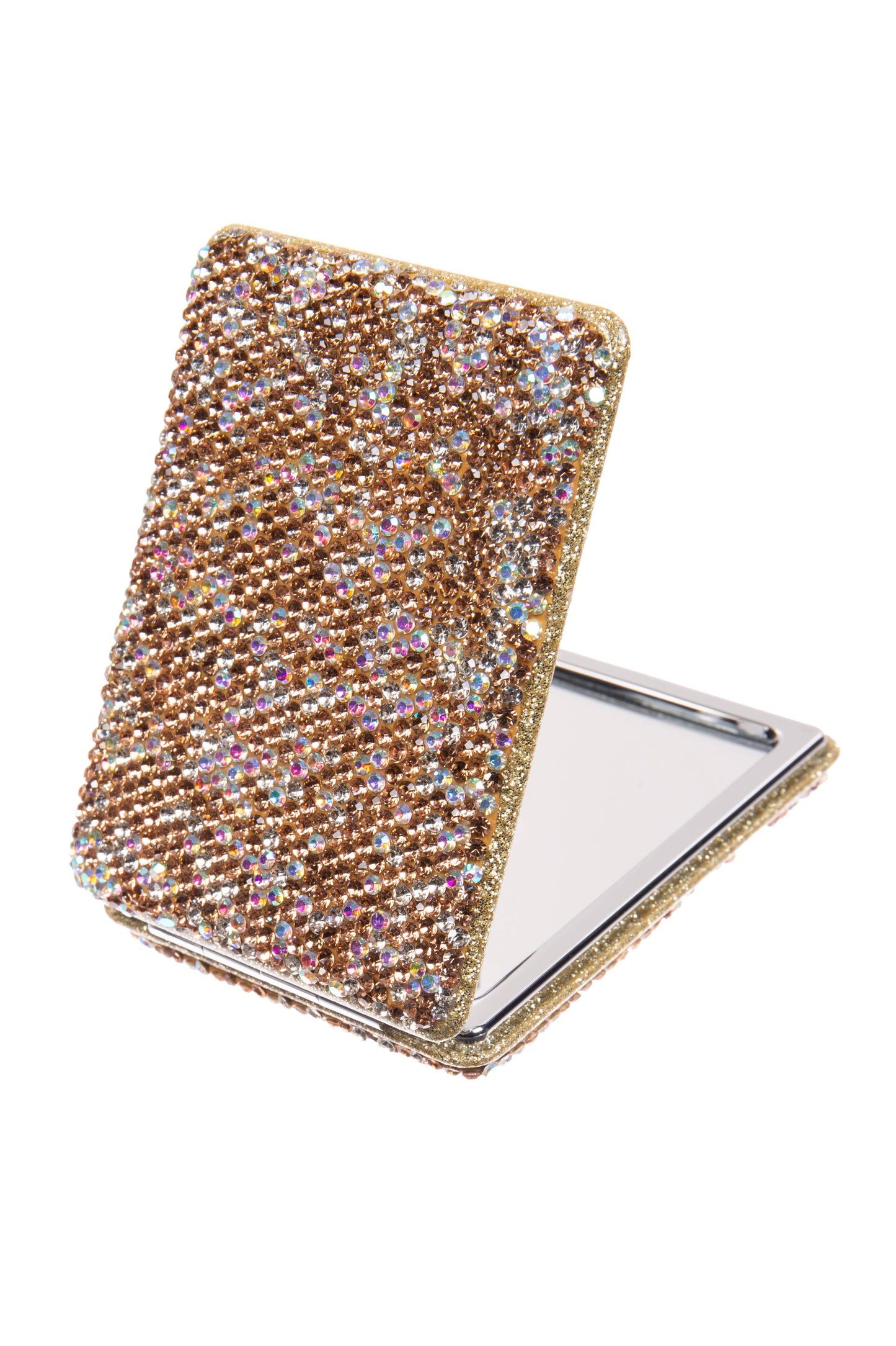 Square Rhinestone Folding Makeup Mirror