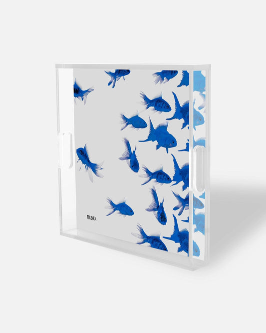 The Sapphire Swim Blue Fish Tray