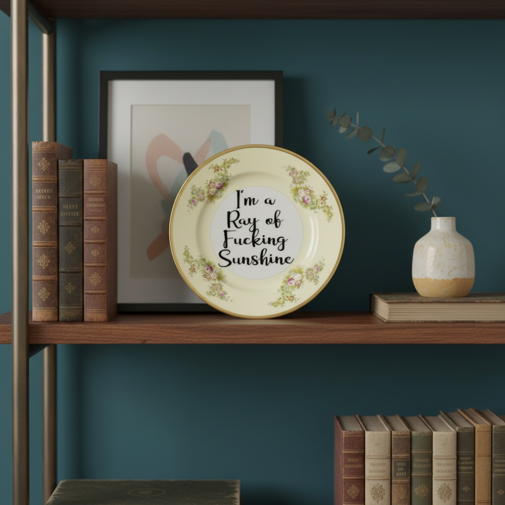 I'm a ray of fucking sunshine Vintage Plate
