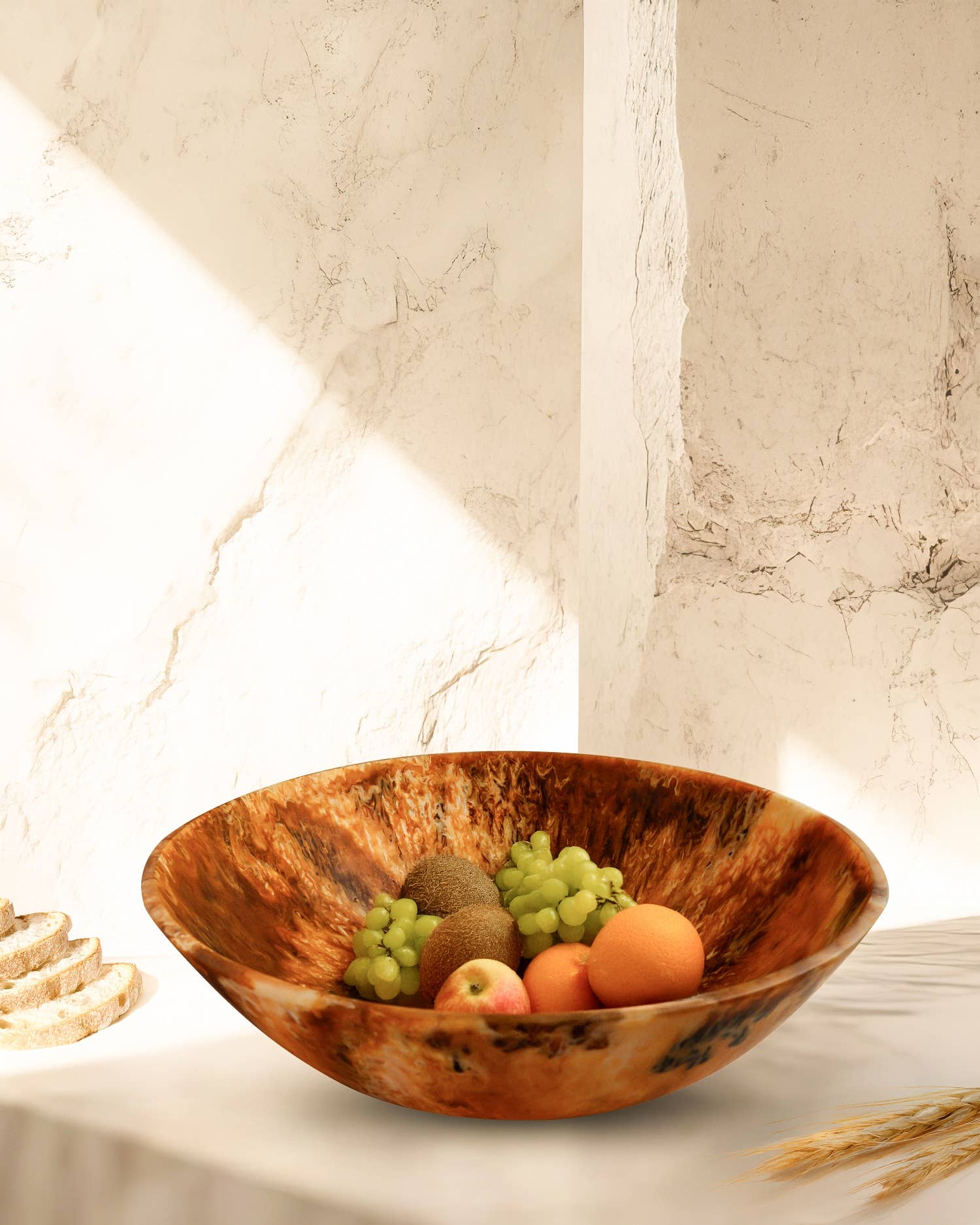 Matte Tortoise Resin Bowl - Thumbnail 4