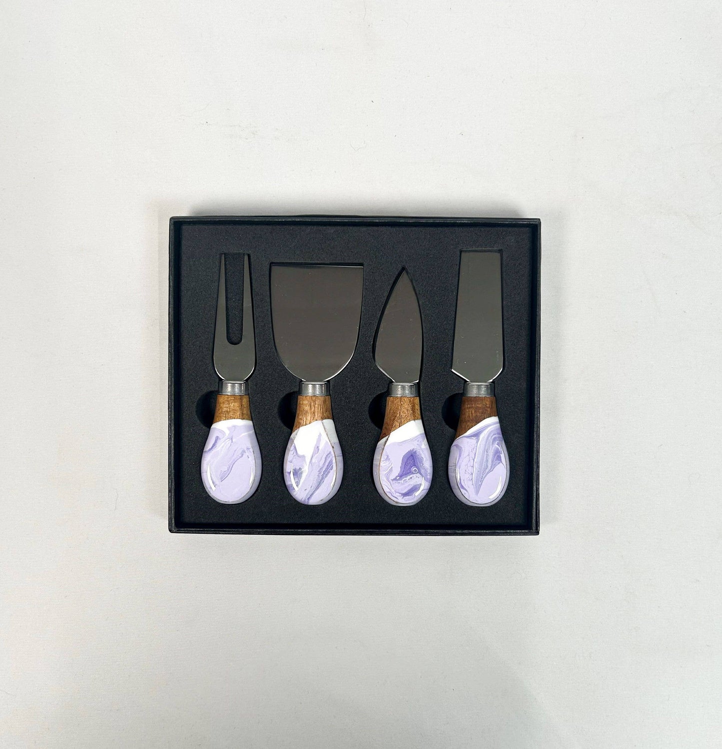 Resin Coated Cheese Knives in Lavender & Mojitoi