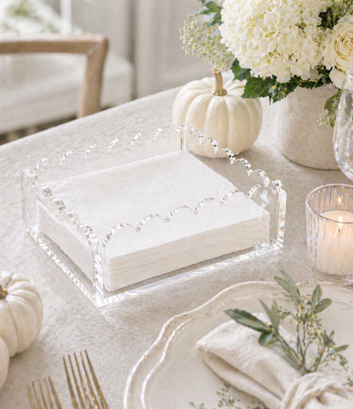 Napkin Holder  - Lunch/Dinner- Scallop