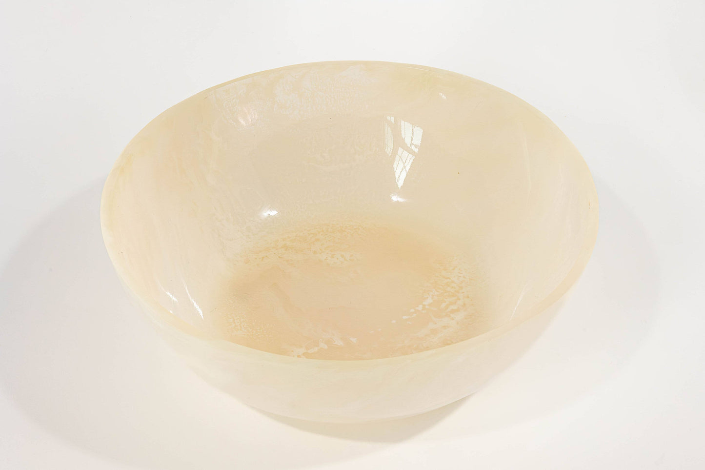 Fabulous Resin Salad Bowl – Cream Swirl Color