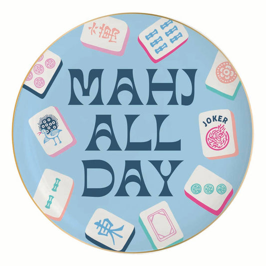 Mahjong Ceramic Trinket Tray | Mahj All Day Trinket Dish