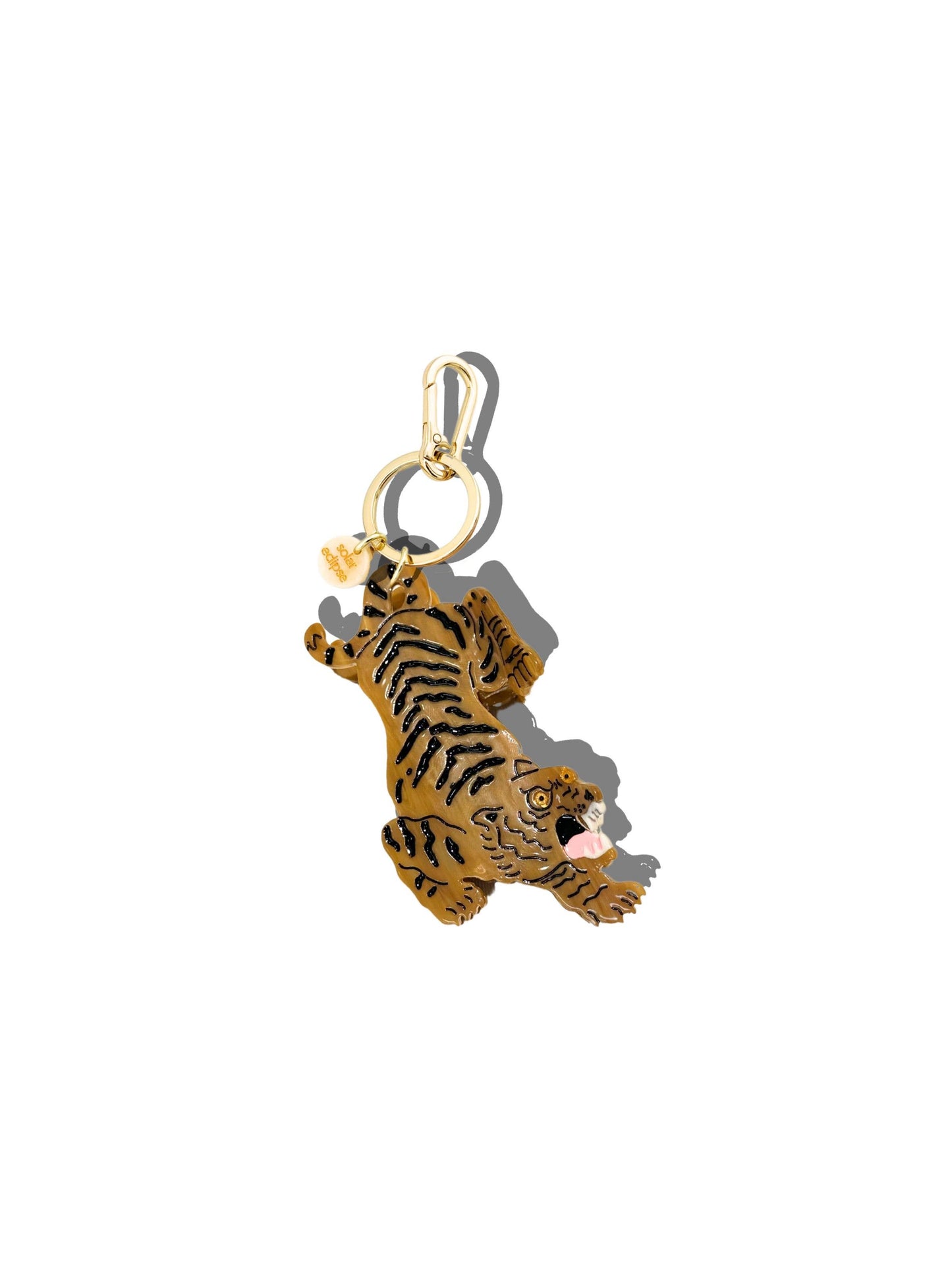 Hand-painted Tiger Bag Charm + Keychain | Eco-friendly