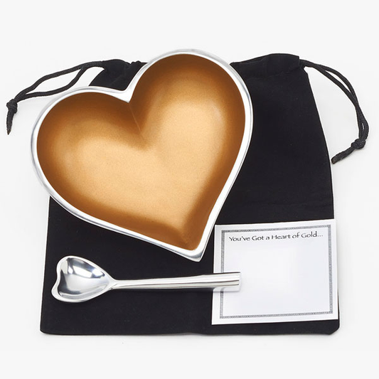 Happy Heart of Gold with Heart Spoon