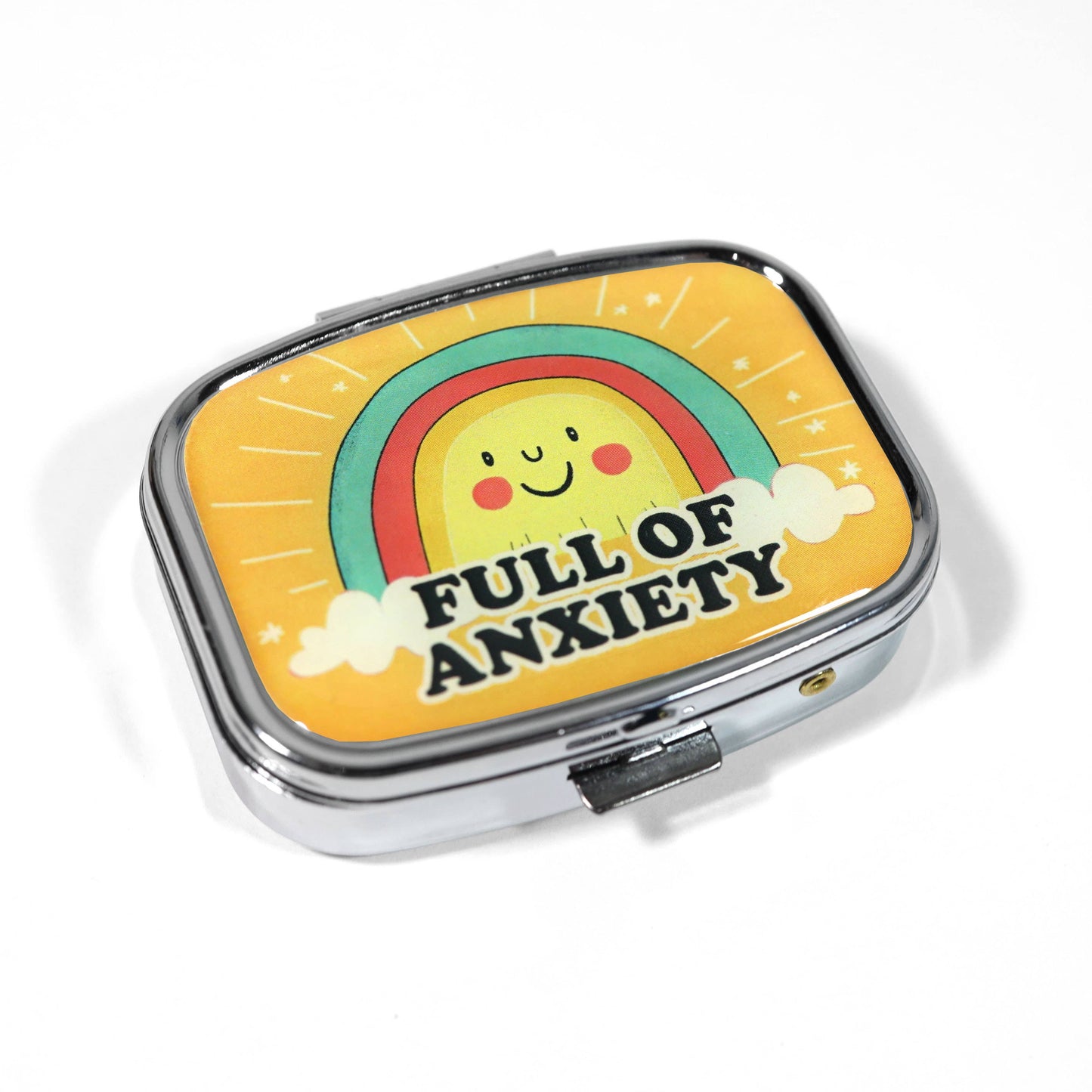Full of Anxiety - Funny Metal Pill Box