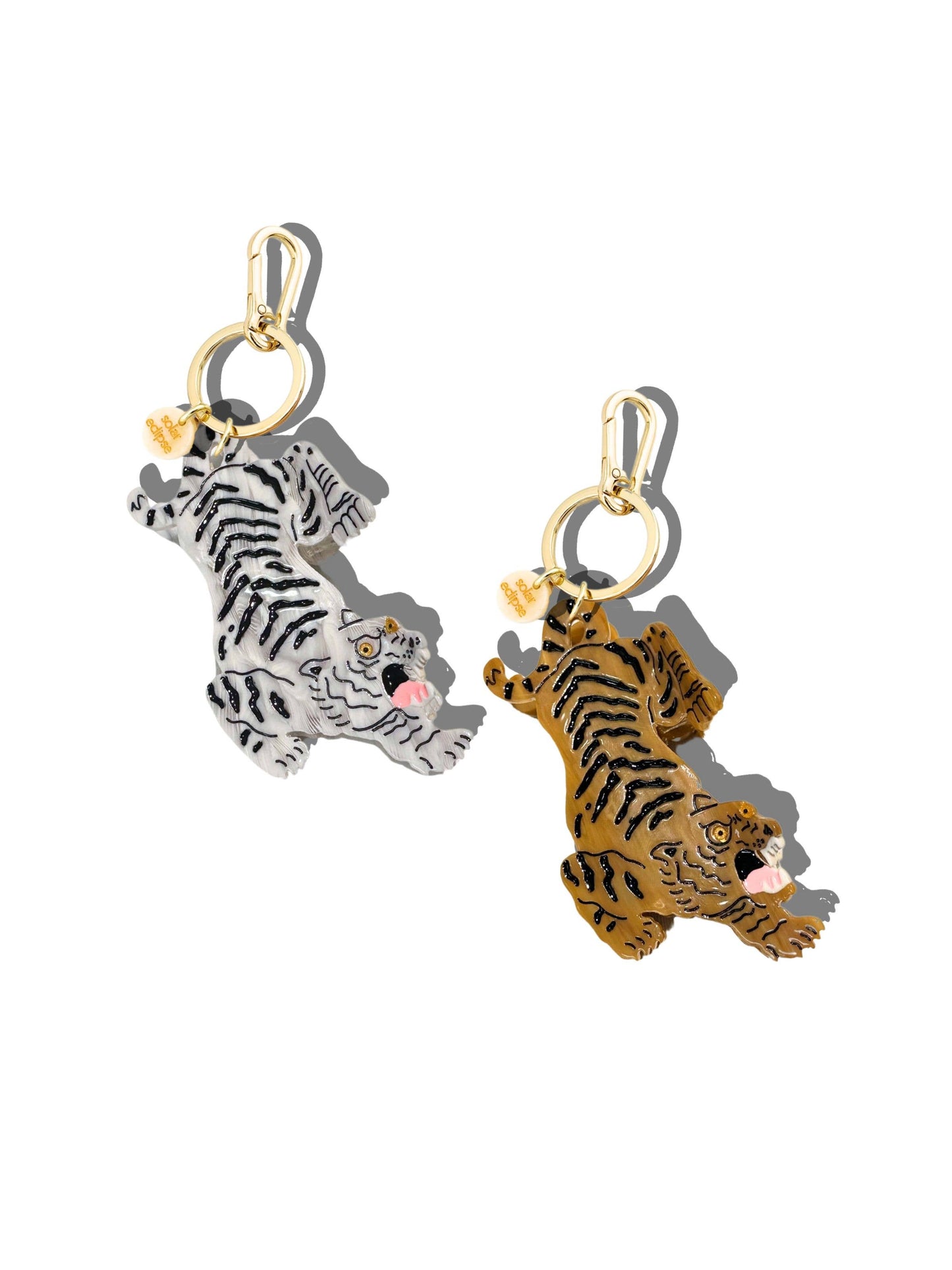 Hand-painted Tiger Bag Charm + Keychain | Eco-friendly