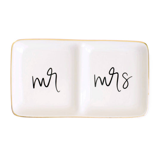 Mr. and Mrs. Jewelry Dish -GREAT ENGAGEMENT GIFT!