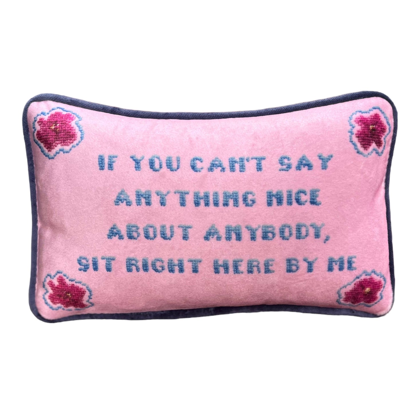 Velvet "Gossip Girl" sassy quote toss pillow