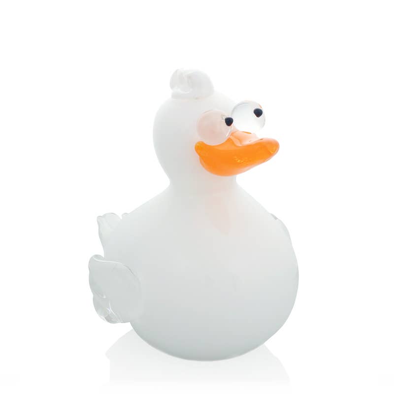 Duck in Glass Sculpture