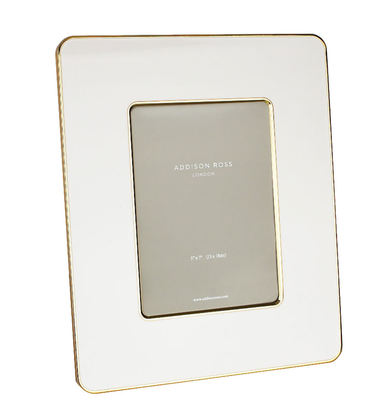 White & Gold Enamel Studio Picture Frame (5x7)