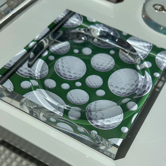 Golf Lovers Lucite Block Candy Dish