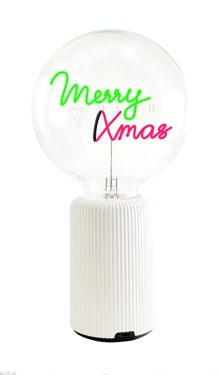 Message in the Bulb with Base (Merry Xmas)