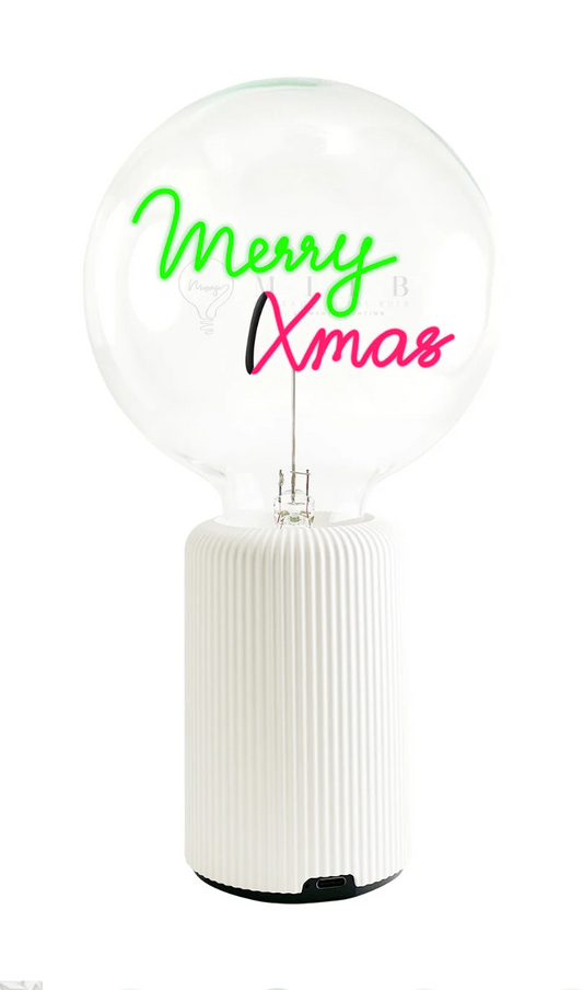 Message in the Bulb with Base (Merry Xmas)