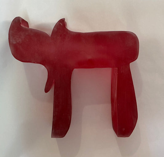 Red Chai Sculpture in Resin