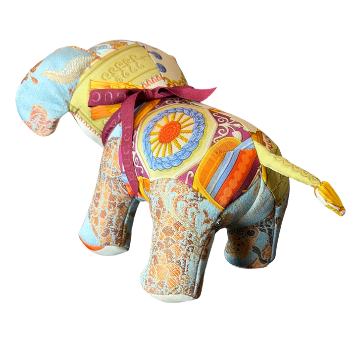 Parmi les Fleurs Vinatge Silk Scarf Lucky Elephant