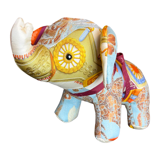 Parmi les Fleurs Vinatge Silk Scarf Lucky Elephant