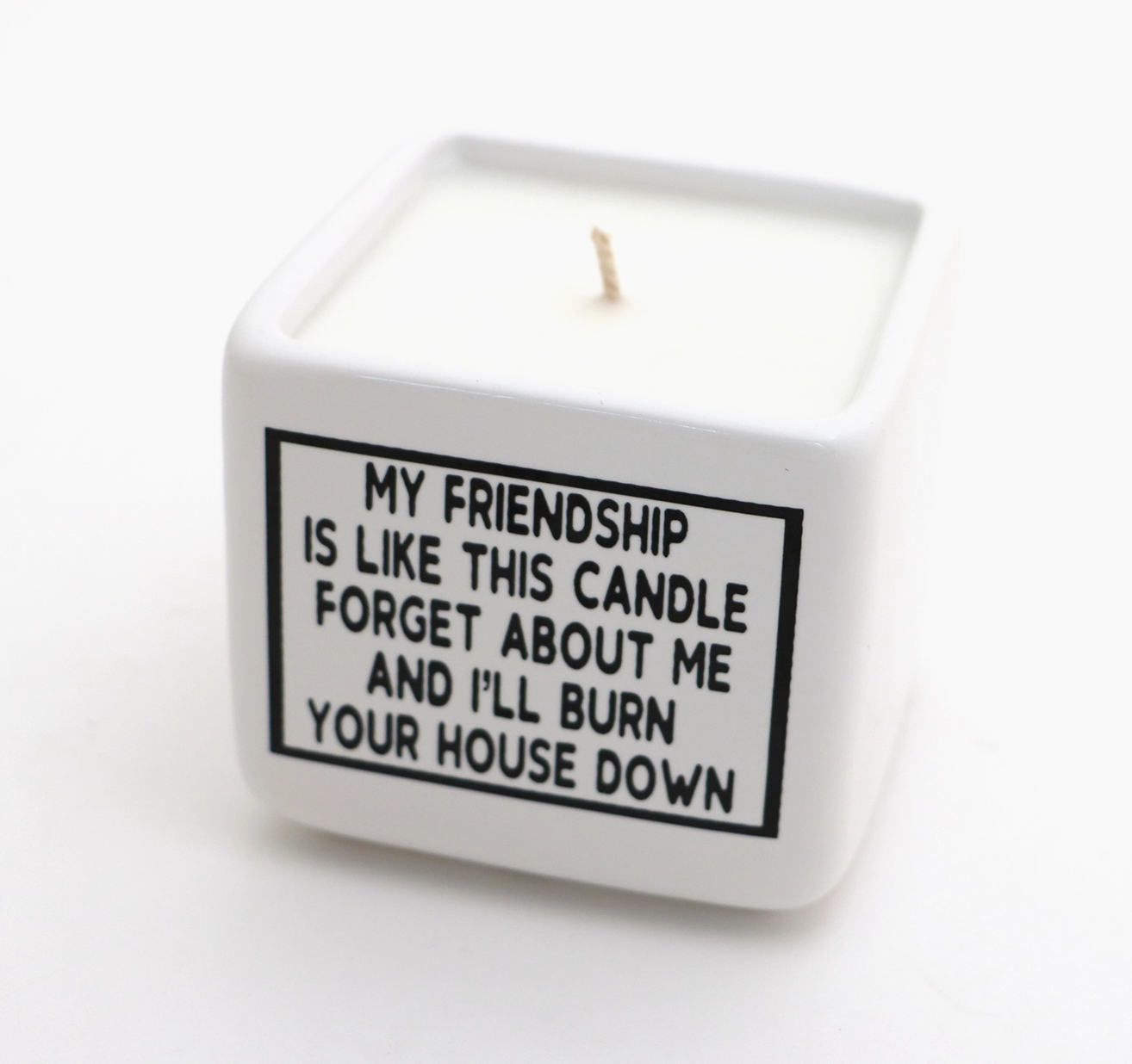 Hand poured 8 oz. soy unscented candle, My Friendship…