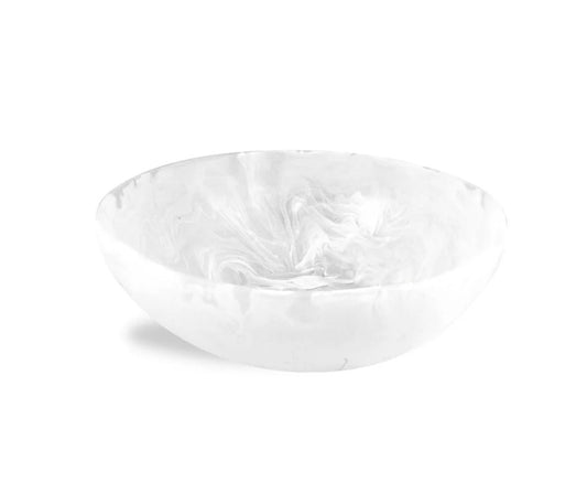 White Swirl Resin Wave Bowl (Small or Medium)