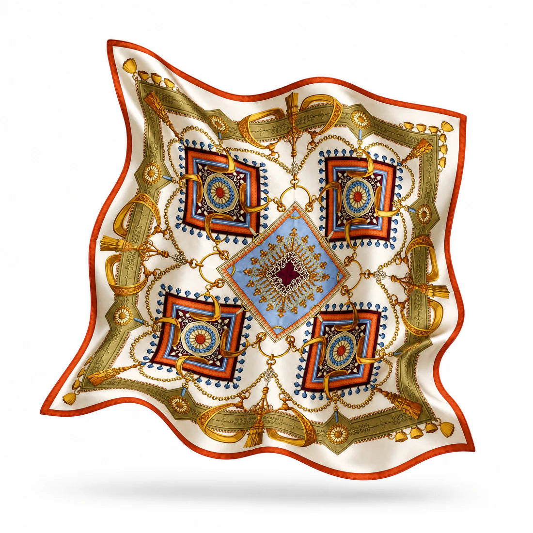 Parmi les Fleurs Vinatge Silk Scarf Lucky Elephant